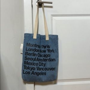 Denim tote bag